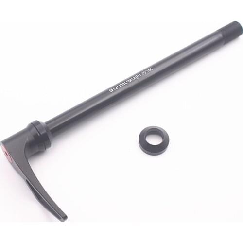 12*142mm Bike rear Hub Barrel Shaft lightweight rotating lock Quick Thru Aixs with cone gaskets Replacement 168mm Length