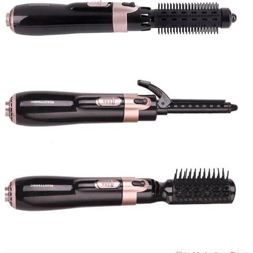 1000W Hair Dryer Hot Air Brush Styler and Volumizer Hair Straightener Curler Comb Roller One Step Electric Ion Blow Dryer Brush