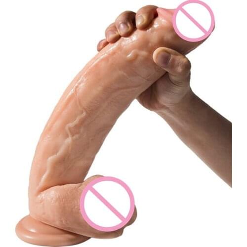 Giant Flesh Dildo Thick Huge Dildo Extreme Big Realistic Dildo Suction Cup Sex Product for Women (31CM )