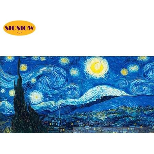 The Starry Night 5D Diamond Painting Van Gogh Full Drill Square Round Daimond Mosaic Embroidery Cross Stitch Kit Famous Drawing
