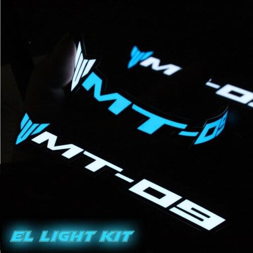 Motorcycle Fairing Kit Body Side Stickers Badge Cold Light for YAMAHA MT-09 MT09 Tracer FZ-09 FJ09 2014-2020