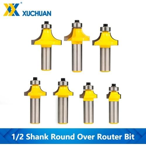 Wood Router Bit Fillet Router Bit Corner Round Over Router Bit CNC Wood Beading Edge Router Bit 1/2''(12.7mm) Shank Tenon Cutter