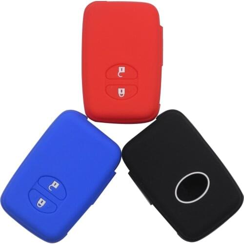 Kutery 2 Buttons Remote Car Key Cover Case Silicone Protect shell For Toyota Camry Highlander Crown Car Key Styling Accessories