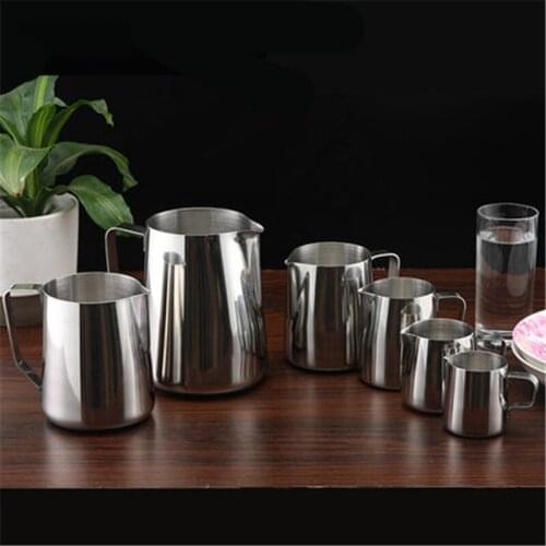 50-2000ml 2 types Kitchen Stainless Steel Milk frothing jug Espresso Coffee Pitcher Barista Craft Coffee Latte Frothing Jug