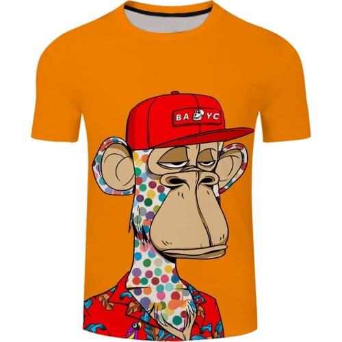 New Funny 3D Curry Avatar Bored Ape Fashion Casual Men Women Oversized T-shirt Summer Kids Boy Girl Novelty T Shirt Tops Tees