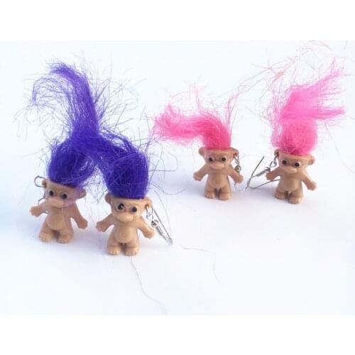 Trendy creative large dangle earrings for women wholesale 2020 new Ugly cute doll boba fashion jewelry drop statement earrings