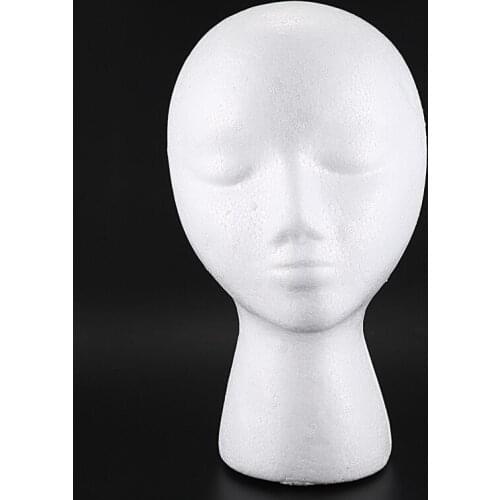 Styrofoam Foam Mannequin Wig Head Display Hat Cap Wig Holder White Foam Head