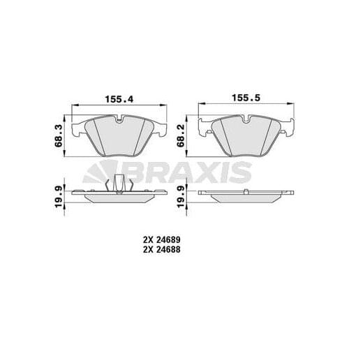 FRONT BRAKE BALATASI BMW F10 F11 F12 F13 F06 530 34116775314