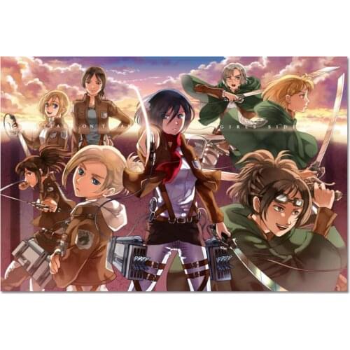 Attack On Titan Poster Cloth Silk Poster Home Decoration Art Fabric Poster Print 20x30cm,27x40cm.30x45cm