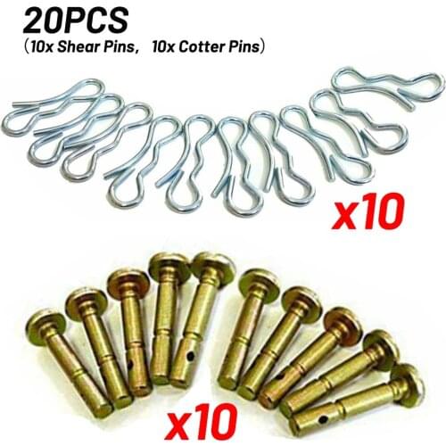 2/10/20pcs Shear Pins&Cotters Cub Cadet For MTD Craftsman SnowBlowers 738-04124A 714-04040 Cotterfor Snowblowers Accessories
