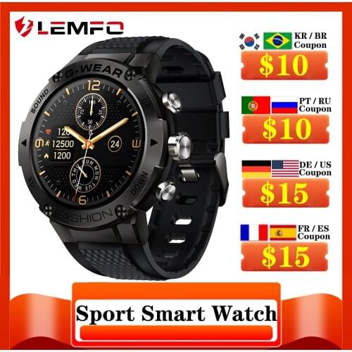 LEMFO smart watch men 360mAh 7 days Standby Sport Smartwatch 2021 Bluetooth Call Custom Watch Faces Heart Rate Monitor for women
