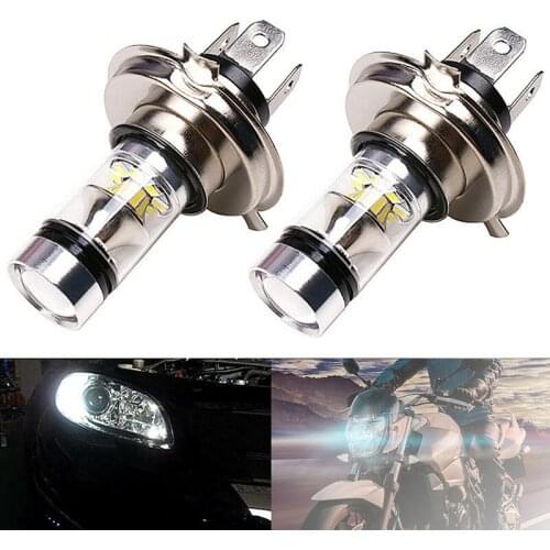 2 Pcs H4 9003 HB2 LED Motorcycle Headlight Bulbs HID Hi&Low Beam 6500K White Power