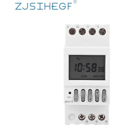 Din Rail Timer Intelligent Microcomputer Auto Bell Ring Timer Controller Switch School 220V NKG-4 40 Groups/Day