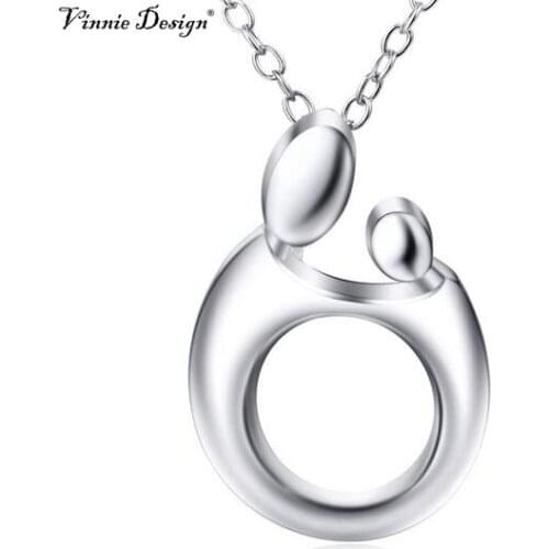Vinnie Design Jewelry Mum and Child Pendant Necklace Mothers Day Gift Christmas Gifts
