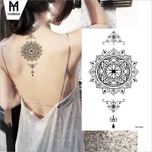 Waterproof Temporary Tattoo fire tatoo eagle lotus Mandala eye flame totem Water Transfer Fake tatto T1803
