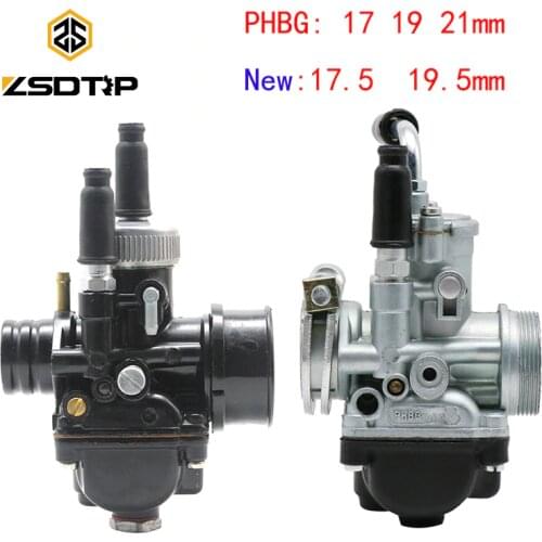 ZSDTRP 17mm 19mm 21mm Dellorto PHBG DS Black Racing Carburetor Carb DIO JOG 50cc 90cc BWS100 for Puch Yamaha Zuma BING12 15 17mm