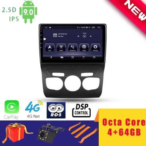 10.1" Android 10.0 Car Multimedia Player Stereo Radio for Citroen C4 2010~2016 Head Unit Octa Core DSP 2.5D+IPS 4G Carplay