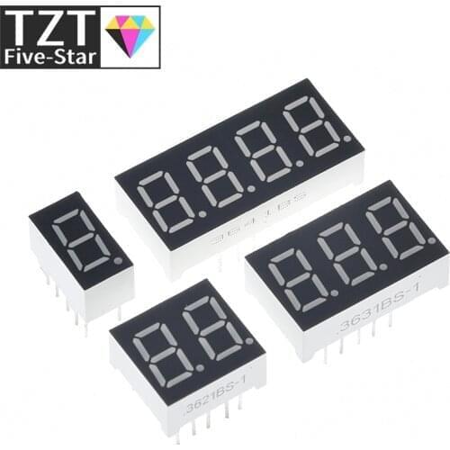 10PCS 0.36inch LED display 7 Segment 1 Bit/2 Bit/3 Bit/4 Bit Digit Tube Red Common Cathode / Anode Digital 0.36 inch led