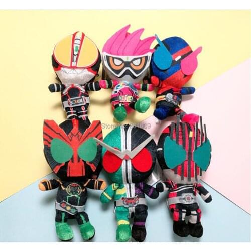 10/Lot 6 Styles Masked Rider/Kamen Rider 15CM Plush Doll Soft Best Gifts For Baby Retail