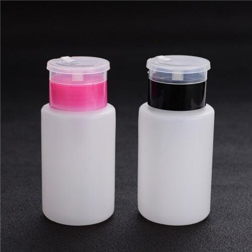160ML Acrylic Container Storage Small Pressure bottle Nail Art Empty Pump Dispenser Bottle for Gel Polish Acetone Remover Tools