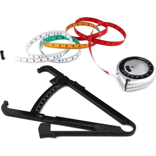 2Pcs/Set PVC Body Fat Caliper Measuring Tape Tester Lightweight Fitness Lose Weight Equipmnet For Body Building