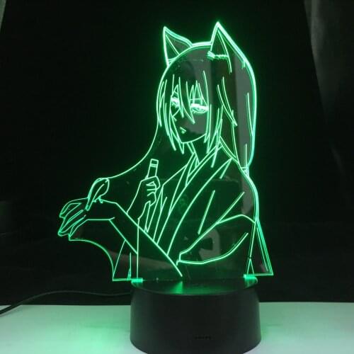 Manga Tomoe Acrylic 3d Lamp Anime Kamisama Kiss Tomoe for Bedroom Decor Night Light Childrens Birthday Gift Room Desk Led Light