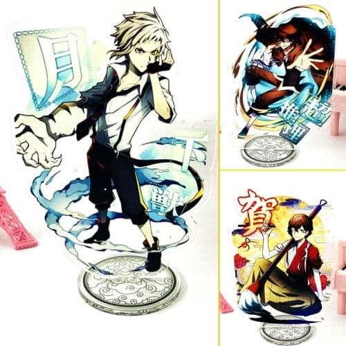 Anime Bungou Stray Dogs Osamu Dazai Doppo Kunikida Acrylic Laser Stand Model Toys Figure Action Decoration Gift