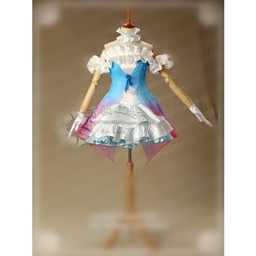 Anime Cosplay Love Live! Honoka/Nozomi/hanayo/Rin/Kotori/Eli/Maki/Nico/Umi The Door To Our Dreams Blue yarn dress cosplaycostume