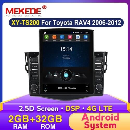 2+32GB Android System Car Multimedia for Toyota RAV4 2007 2008 2009 2010 2011 Autoradio GPS Wifi Support Steering Wheel Control