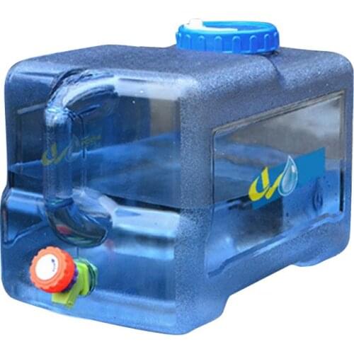 22L Car Driving Water Bucket PC Thickened Camping Water Tank Portable Water Container With Hole Cover For Camping Hiking Picnic