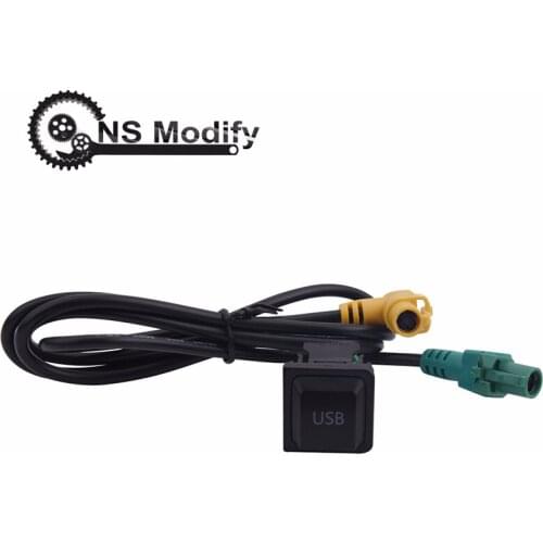 NS Modify Car USB Cable With Switch USB Adapter Audio USB Cable Switch Plug For VW Golf MK5 MK6 VI 5 6 Jetta CC Tiguan Passat B6