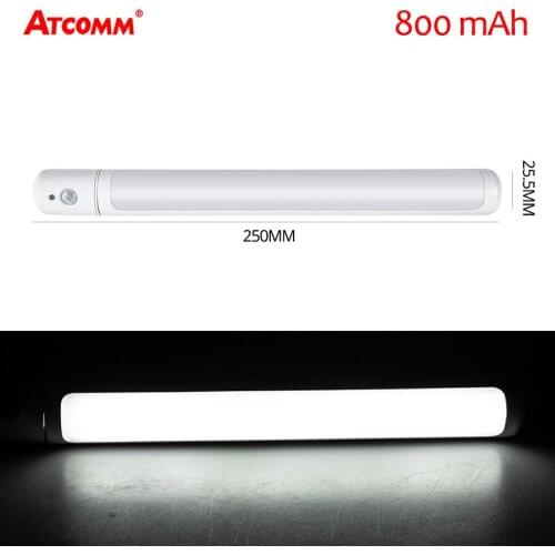 800 mAh 25cm USB Rechargeable Motion Sensor LED Cabinet Light 3 Modes Kitchen Bedroom Closet Wireless PIR Night Lamp 2pcs/Lot