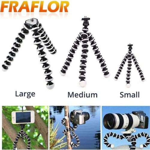 SLR DSLR Action Camera Mobile Phone Octopus Tripod+Mount Adapter Stand+Clip Small/Medium/Large with Bluetooth Remote Control