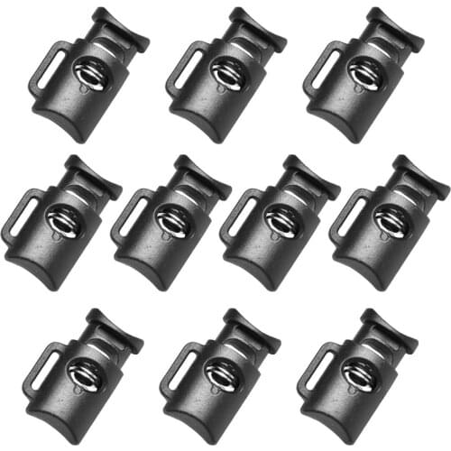 Cord Lock Toggle Clip Stopper Laces Closure Shoelaces Buckles No-Tie Buckles Rope Clamp Cord Locks Stopper for Bags/Garments