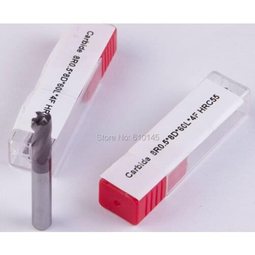 HRC55 Key cutter 8R0.5*8D*60L*4F drill bit locksmith tool