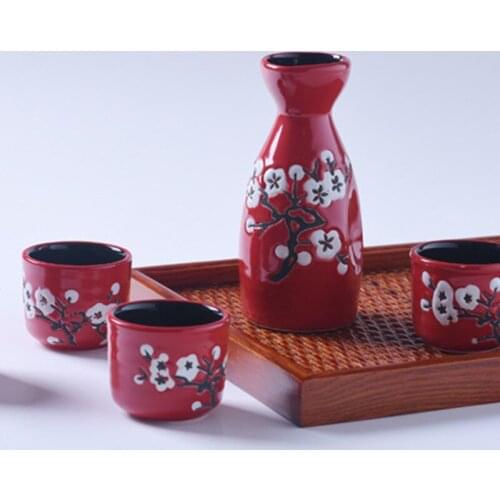 Ceramic Wineware Set Chinese Style Japanese Sake Cup Retro Creative Household Warm Wine Pot Ustensiles Bar Drinkware BC50JJ