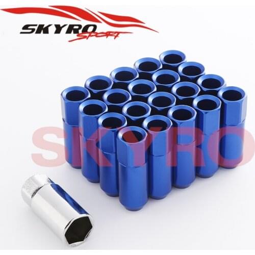 Wheel Nuts New 20PCS Racing Lug Wheel Nuts Screw / Aluminum Lug nut With One Key M12*1.25/M12*1.5