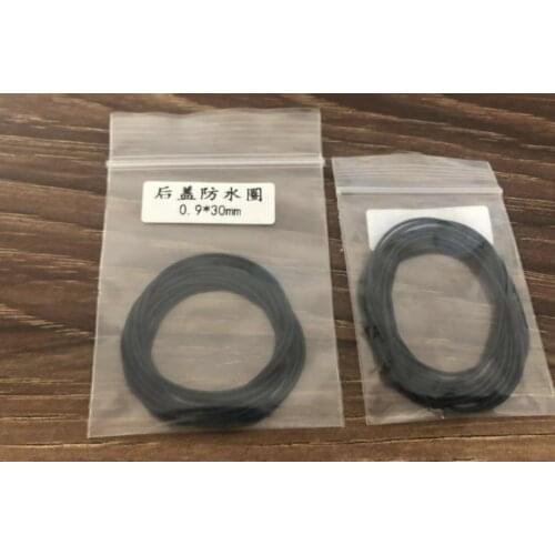 Free Shipping 10pcs High Quality 0.9mm Thick Round Watch Back Case O Ring Size from 30mm to 40mm