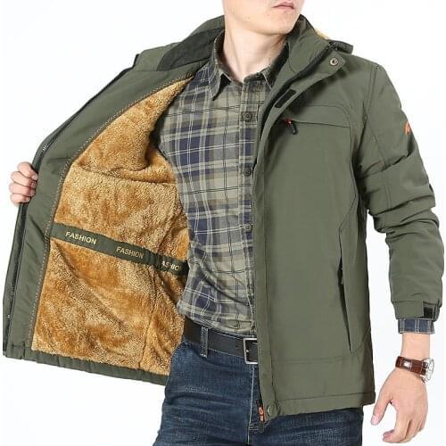 Military Jacket Men 2021 Fashion Hooded Collar Bomber Jacket Mens Winter Jackets and Coats Cargo Outwear Male Brand Clothing