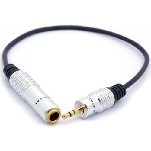 LBSC 3.5mm Male Plug Jack to 6.35mm Female Stereo Audio Extension Cable Plated Metal Stereo Aluminum Connector