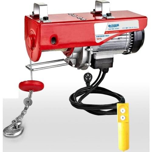 200-500KG 20M 220V 50Hz 1-phase Rapid mini electric hoist household decoration building lifting winch small crane