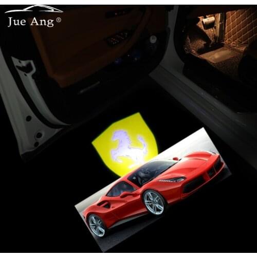 2pcs For Ferrari 458 488 599 FF F12 F8 812 612 California T Portofino Car HD LED Door Welcome Light Projector Ghost Shadow Light