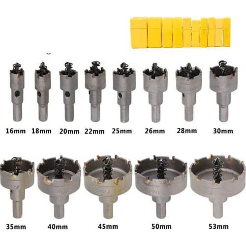 13pcs 16mm-53mm Metal Hole Saw Cutter Alloy Drill Bit Set For Wood Plastic Materials Metal Cutting