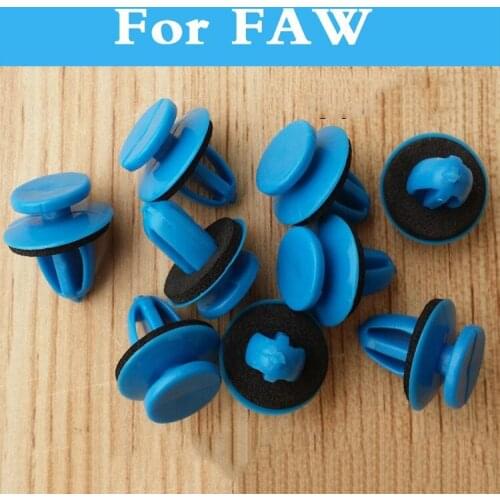 New High-Quality 50pcs Car Styling Bumper Fender Plastic Rivets Blue Fasteners For Faw X80 Jinn Oley Besturn B70 V2 V5 Vita B50