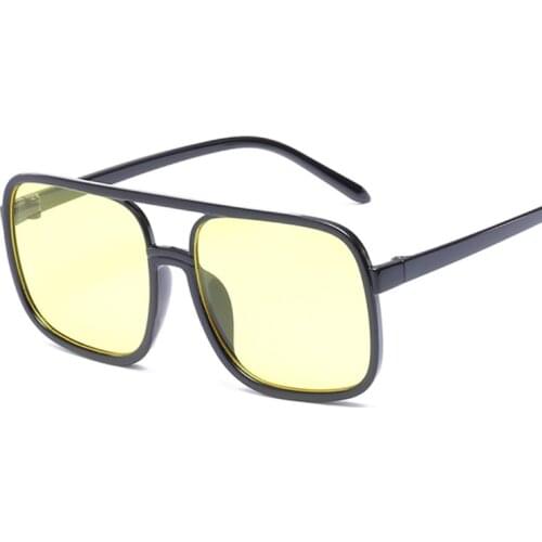 Fashion Retro Square Sunglasses Women Vintage Brand Design Sun Glasses Female Colorful Mirror Big Frame Oculos De Sol Feminino