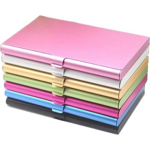 Aluminium Alloy Portable Card Holder Credit Business ID Name Cards Holder Pocket Wallet Purse Anti-RFID Scanning Cards Holder