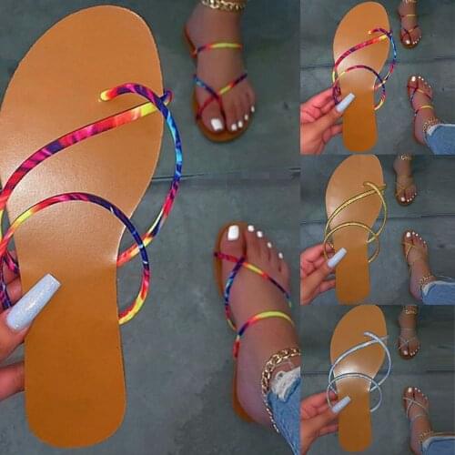 Flat Slippers Womens Ladies Fashion Casual Pinch Open Toe Platforms Sandals Female Summer Outdoor Beach Shoes Casual Flip Flop