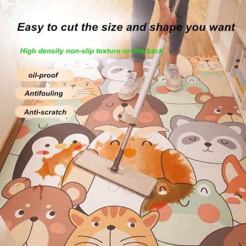 Nordic cartoon home door mat Entrance hall carpet Pu leather floor mat INS Door mat Living room floor mat bathroom non-slip rug