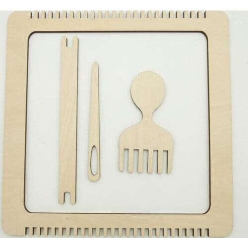 Weaving Frame Loom with Stand for Beginner Kids Develops Creativity