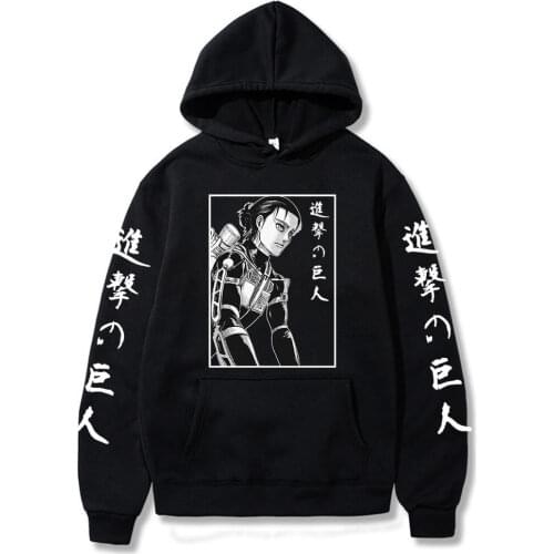 Attack on Titan Hoodie Autumn Winter Casual Warm Hoodies Men Japanese Anime Eren Yeager Sweatshirt Hip Hop Hoody Male